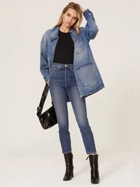 Re/Done 90s High-Rise Ankle Crop Jeans (Size 27)